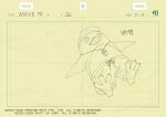  1other 950208_s bird commentary_request copyright_name goddess_of_victory:_nikke hat highres lying making-of no_humans official_art on_back peaked_cap penguin penguin_squad_(nikke) shorts whistle whistle_around_neck 