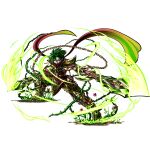  1boy armor arth_(grand_summoners) artist_request belt breastplate chain commentary crotch_plate cuirass cuisses dual_wielding energy english_commentary faulds fighting_stance flower game_asset gloves gold_chain gold_trim grand_summoners greaves green_armor green_eyes green_hair green_pants green_theme holding holding_sword holding_weapon knee_guards legs_apart male_focus no_mouth official_art pants pauldrons pink_flower plant poleyn red_belt red_gloves red_scarf rerebrace sabaton scarf shoulder_armor simple_background soil solo spiked_hair sword third-party_source transparent_background vambraces vines weapon 