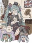  2026_fifa_world_cup 3girls anger_vein artist_name ascot brazilian_flag brazilian_miku commentary crossed_legs crown cup curtains dark-skinned_female dark_skin elizabeth_tower england english_commentary english_miku fake_horns fang fang_out food fruit hair_ribbon hat hatsune_miku hatsune_miku_world_cup_custody_battle_(meme) helmet highres holding holding_cup holding_saucer horned_helmet horns lettuce london mehringueart meme mini_crown multiple_girls musical_note norway norwegian_flag norwegian_miku phonograph plate ribbon sandwich saucer scone strawberry table tea tea_set teacup teapot top_hat twintails twitter_username union_jack union_jack_print vinyl_record vocaloid white_ascot window world_cup 