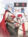  2026_fifa_world_cup 2girls bare_shoulders blue_eyes blue_hair breasts cape commentary drill_hair england english_flag english_miku fake_horns gauntlets hair_between_eyes hatsune_miku hatsune_miku_world_cup_custody_battle_(meme) helmet highres holding horned_helmet horns horse horseback_riding jk_arts kasane_teto long_hair meme multiple_girls norway norwegian_flag norwegian_miku patreon_username polearm red_cape red_hair riding severed_head shield sleeveless spear sword sword_on_back tabard twin_drills twintails twitter_username utau vocaloid weapon weapon_on_back white_tabard world_cup yarm_helmet 