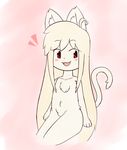  animal_ears anthro cat feline female fur hair invalid_tag looking_at_viewer mammal open_mouth plain_background red_eyes smile solo ultramanultrax 