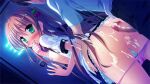  1boy 1girl after_sex against_locker ahoge aqua_eyes arched_back back_bow black_hair black_pants blue_skirt bow breasts brown_hair bukkake buttons cum cum_in_pussy cum_on_ass cum_on_body dutch_angle faceless faceless_male frilled_skirt frills from_behind game_asset hair_intakes half_updo hand_on_own_chin hetero in_locker leaning_forward long_hair looking_back magical_marriage_lunatics!! miniskirt nipples non-web_source official_art panties pants panty_pull penis pink_panties plaid_clothes plaid_sailor_collar plaid_skirt pleated_skirt sailor_collar school_uniform serafuku sex sex_from_behind shirahase_yuuna shirt short_sleeves skirt stained_panties standing torso_grab two-tone_shirt underwear white_shirt yamakaze_ran 