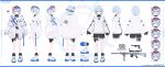  1girl :d :t @_@ ^_^ above-cleavage_cutout absurdres battle_rifle black_shorts black_socks black_sweater blue_hair blush buckle closed_eyes closed_mouth clothing_cutout commentary_request copyright_name copyright_notice earrings flower_knot full_body goggles goggles_on_head gun h&amp;k_g3 hair_between_eyes hair_ornament hairclip handgun heart heart-shaped_pupils highres hood hood_down hooded_sweater jacket jewelry long_sleeves looking_at_viewer loose_socks makihitsuji million_production mole mole_under_eye multiple_earrings multiple_expressions multiple_piercings multiple_views official_art open_clothes open_jacket open_mouth parallel_hairclips peanut_mouth pocket pouch pout purple-tinted_eyewear purple_eyes raised_inner_eyebrows reference_sheet rifle shoes short_hair shorts simple_background smile snap-fit_buckle sneakers sniper_rifle socks standing strap sweater symbol-shaped_pupils thigh_pouch thigh_strap tinted_eyewear turnaround turtleneck turtleneck_sweater v-shaped_eyebrows virtual_youtuber weapon white_background white_jacket white_shoes white_sweater yugiri_ray zipper_pull_tab 