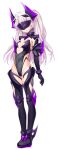 1girl avalatia_luna black_gloves black_leotard blush boots breasts closed_mouth corruption covered_navel dark_persona earrings elbow_gloves full_body game_asset gloves head-mounted_display headgear highleg highleg_leotard jewelry kamitsurugi_ouka kouyoku_senki_exs-tia_concert large_variant_set leotard long_hair mask non-web_source official_art self-datamine simple_background small_breasts solo standing sugahara_touka tachi-e thigh_boots thighhighs transparent_background variant_set white_hair 