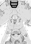  2boys absurdres anal bar_censor blush censored commentary_request cross-shaped_pupils dankonji_mimi_(kaiman_garupan) doggystyle foreskin greyscale hair_ribbon highres kaiman_garupan long_hair male_focus male_penetrated monochrome multiple_boys nipples original penis penis_size_difference perineum precum precum_string ribbon sex sex_from_behind small_penis star-shaped_pupils star_(symbol) sweat symbol-shaped_pupils testicles trap twitching white_background yaoi 