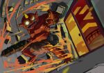  absurdres attack big_mouth claws commentary_request gargaros highres horns mace monster mvsnpla1klizlx4 single_horn sliding_doors spiked_mace spikes weapon white_eyes youkai_(youkai_watch) youkai_watch 