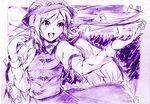  animal_ears earrings hat jewelry monochrome music musical_note mystia_lorelei short_hair singing sketch solo touhou traditional_media vent_arbre wings 