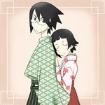  black_hair eyes_closed glasses goriate itoshiki_nozomu japanese_clothes kimono pixiv_thumbnail resized sayonara_zetsubou_sensei short_hair tsunetsuki_matoi 