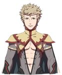  1boy abs circlet eudes_(fire_emblem) fire_emblem fire_emblem_if odin_(fire_emblem_if) simple_background solo toned upper_body 