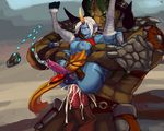  aka6 anal anal_penetration animal_genitalia armor big_dom_small_sub big_penis breasts bulge cum dickgirl dickgirl/male dota_2 elder_titan hooves horn horsecock intersex intersex/male league_of_legends male nipples penetration penis sex_toy size_difference soraka tight_fit unknown_species urethral urethral_penetration video_games 