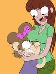  brown_hair cleavage clothed clothing duo fangs female fish_hooks hair mammal mouse reptile rodent scalie smile snake unknown_artist 