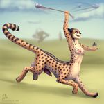  animal_genitalia cheetah dickgirl feline feline_penis female intersex mammal mosa penis running tagme weapon 