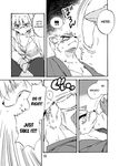  1boshi anthro big_penis blush canine comic doujinshi forced fox fur japanese kemono male male/male mammal monochrome oral penis 