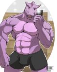 2023 5_fingers abs anthro artist_name barazoku biceps big_muscles biped black_clothing black_underwear border boxers_(clothing) bulge camera_flash cellphone clothed clothed_anthro clothed_male clothing dated dragon electronics featureless_chest fingers fist front_view hi_res holding_cellphone holding_object holding_phone holding_smartphone horn inside looking_at_self looking_at_viewer male male_anthro mirror mirror_selfie monotone_body muscular muscular_anthro muscular_male mythological_creature mythological_scalie mythology navel open_mouth outline outside_border oval_background pecs phone pink_tongue portrait purple_body purple_horn russell_(fezzer) scalie selfie smartphone solo teeth text three-quarter_portrait tongue topless topless_anthro topless_male underwear white_border white_outline zawn