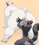 2026 5_fingers anthro anthro_on_anthro anus balls bear bent_over big_butt big_vulva biped black_body black_ears black_eyebrows black_fur black_inner_ear black_nose black_tail blue_eyes bodily_fluids butt butt_grab cheek_tuft claws clitoris cunnilingus duo eyebrows eyelashes eyes_closed facial_tuft female female_anthro finger_claws fingers foreskin fur genital_fluids genitals glans grey_balls grey_body grey_claws grey_fur grey_penis grey_tail hand_on_butt hi_res huge_butt humanoid_genitalia humanoid_penis humanoid_vulva interspecies kneeling larger_female looking_back male male/female male_anthro mammal markings mmuhu multicolored_body multicolored_fur multicolored_penis nude nude_anthro nude_female nude_male open_mouth oral overweight overweight_female penis pink_anus pink_glans pink_nose pink_penis pink_tongue polar_bear precum procyonid pupils raccoon raccoon_(nnightbear_b) retracted_foreskin ring_(marking) ringed_tail sex short_tail simple_background size_difference smaller_male snout spread_butt spreading striped_markings striped_tail stripes tail tail_markings tan_background teeth thigh_thighs tongue tongue_out tuft two_tone_penis two_tone_tail urethra ursa_clara_(nnightbear_b) ursine vaginal vaginal_fluid_string vaginal_fluids vaginal_fluids_on_face vaginal_fluids_on_vulva vulva white_body white_ears white_fur white_tail