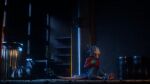 16:9 anthro bag dark deuzear elvor_deuzear elvor_xaetri_(artist) hi_res male night pipe riddyvrc shocked sitting solo trash trash_bag trash_can widescreen
