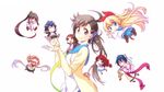  6+girls chibi end_card everyone fuu-chan_(nisekoi) highres ichijou_raku kirisaki_chitoge looking_at_viewer miniboy minigirl miyamoto_ruri multiple_boys multiple_girls nisekoi non-web_source nowakyy official_art onodera_haru onodera_kosaki paula_mccoy school_uniform screencap simple_background tachibana_marika tsugumi_seishirou white_background 