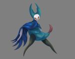 2022 2_horns anthro arthropod arthropod_abdomen arthropod_abdomen_genitalia arthropod_abdomen_penis black_legs black_sclera blue_cloak blue_clothing bottomless bottomless_anthro claws cloak clothed clothing digital_media_(artwork) digital_painting_(artwork) genitals green_body green_head grey_background hi_res hollow_knight_(franchise) horn infected_(species) insect iridescent iridescent_body lineless lizbot male mantis mask orange_eyes painting_(artwork) penis presenting presenting_penis red_penis simple_background solo standing team_cherry traitor_lord_(hollow_knight) wearing_mask white_mask