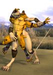  anthro death domination feline female female_domination gnoll hyena jban78 lion male mammal melee_weapon polearm predator prey savannah spear spoils tribal weapon 