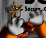 animal_humanoid anthro blood bodily_fluids brown_body butt cat_humanoid cheek_tuft ear_tuft facial_tuft felid felid_humanoid feline feline_humanoid first_person_view fur green_eyes human humanoid male mammal mammal_humanoid monster multicolored_body nude nude_male paws pov_hands red_body red_fur scp-173 scp_foundation sign solo tail tuft xiangpicaica