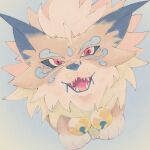 1:1 bandai_namco bell bell_collar brown_body brown_fur collar cougarmon digimon digimon_(species) digimon_beatbreak facial_markings feral fur head_markings male markings pg_enaena red_eyes smile solo tusks