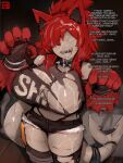 2026 3:4 alterkyon animal_ears animal_humanoid animate_inanimate aquatic aquatic_humanoid big_breasts bodily_fluids bottomwear breasts cat_humanoid chari_(elrid) clothing collar cum cum_on_breasts cum_on_face cum_on_leg english_text felid felid_humanoid feline feline_humanoid female fish fish_humanoid fur genital_fluids gynomorph_(lore) hair hi_res huge_breasts humanoid hybrid inanimate_transformation legwear living_mannequin long_hair mammal mammal_humanoid petrification red_body red_fur red_hair shark_humanoid shorts solo spiked_collar spikes text thick_thighs thigh_highs thong_straps torn_clothing trans_(lore) trans_woman_(lore) transformation white_body