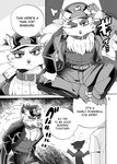  1boshi anthro canine comic doujinshi fox fur japanese kemono mammal monochrome 