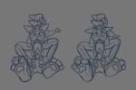 2026 3_toes ambiguous_gender anthro claws curling_toes digital_drawing_(artwork) digital_media_(artwork) ears_down feet foot_fetish foot_play footjob generation_4_pokemon generation_5_pokemon genitals grin guide_lines hands_behind_back humanoid_genitalia humanoid_penis looking_down looking_pleasured male male/ambiguous nintendo open_mouth pawpads penis pivoted_ears plantigrade pokemon pokemon_(species) riolu sequence sex sitting sketch smile sockless_zen02 spread_legs spreading toe_claws toes two-footed_footjob zoroark