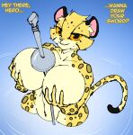 2026 anthro big_breasts black_body black_fur breasts cheek_tuft cheetah countershade_breasts countershade_face countershade_torso countershading digital_drawing_(artwork) digital_media_(artwork) dipstick_tail english_text facial_tuft felid feline female female_anthro filetin_ocelot fur grabbing_own_breast hayakain head_tuft high-angle_view huge_breasts inner_ear_fluff mammal markings melee_weapon nude nude_anthro nude_female object_between_breasts orange_body orange_fur partially_submerged smile solo spots spotted_body spotted_fur sword tail tail_markings talking_to_viewer teasing teasing_viewer teasing_with_breasts text thick_thighs tuft water weapon weapon_between_breasts wide_hips yellow_body yellow_fur yellow_sclera