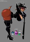absurd_res anthro antlers armor bent_over big_breasts big_butt big_eyes black_armor black_clothing black_jacket black_sclera black_topwear blue_body blue_hair blue_nose blue_skin boots bottomless bovid breasts brown_body brown_fur butt caprine clothed clothing colored_line_art darkner december_holiday deer deltarune different_artstyle english_text exposed exposed_butt eyelashes female footwear fur goat green_clothing green_topwear grey_background hair hair_over_eyes hand_on_cheek heterochromia hi_res high_heeled_boots high_heels horn human iamar jacket kris_dreemurr legwear lightner looking_at_viewer mammal mrdarknessart1's_roaring_knight new_world_deer pink_body pink_eyes pink_scarf purple_hair ralsei red_scarf reindeer roaring_knight scalie scarf scut_tail shoes short_tail shoulder_pads side_view simple_background smile solo susie_(deltarune) tail tan_body tan_fur text thick_thighs thigh_boots thigh_highs topwear unconvincing_armor undertale_(series) white_body white_fur white_line_art wide_eyed wide_hips yellow_eyes zamn