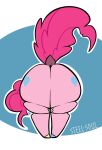 2026 absurd_res anthro anthrofied bent_over big_butt blue_background butt cutie_mark digital_drawing_(artwork) digital_media_(artwork) dock_(anatomy) equid equine female female_anthro flat_colors friendship_is_magic full-length_portrait fur geometric_background green_background hair hasbro heart_butt_challenge hi_res hooves horse mammal meme my_little_pony outline pink_body pink_fur pink_hair pink_tail pinkie_pie_(mlp) pony portrait praise_da_booty_(meme) rear_view shinkaku simple_background solo tail thick_thighs white_background white_outline wide_hipped_anthro wide_hipped_female wide_hips