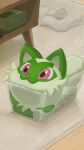 2025 9:16 absurd_res acting_like_a_cat ambiguous_gender box carpet cats_are_liquid clothing coffee_table container daww digital_media_(artwork) felid feline feral floor fluffy footwear furniture generation_9_pokemon hi_res if_it_fits_i_sits_(meme) inside mammal meme nintendo official_art pawpads paws pokeball_symbol pokemon pokemon_(species) pokemon_sleep pressed_against red_eyes sitting socks solo sprigatito table unknown_artist wood wood_floor