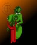 5:6 absurd_res anthro big_breasts bracelet breasts brown_background bubble_butt butt chain clothing dress electronic_arts elegant elemental_creature eyelashes female flora_fauna gem glistening glistening_eyeshadow glistening_pseudo_hair gold_eyeshadow gradient_background green_body green_pseudo_hair green_skin hi_res huge_breasts jewelry leaf leaf_hair long_eyelashes necklace nipple_chain nipple_piercing nipple_piercing_dress nipples peablaze_(leafpaw) pearl_(gem) peashooter_(pvz) piercing plant plant_hair plants_vs._zombies popcap_games pseudo_hair red_clothing red_dress round_breasts signum-factorem simple_background siphon_(anatomy) small_waist solo thick_thighs thong underwear wide_hips yellow_eyes