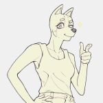 1:1 2024 5_fingers anthro arms_bent australian_cattle_dog bare_shoulders big_eyes bluey_(series) bottomwear button_(fastener) canid canine canis cattledog chilli_heeler closed_smile clothed clothed_anthro clothed_female clothing collarbone denim denim_bottomwear denim_clothing digital_drawing_(artwork) digital_media_(artwork) domestic_dog eyebrows eyelashes female fingernails fingers fully_clothed fully_clothed_anthro fully_clothed_female gesture glistening glistening_eyes glistening_nose grey_background half-length_portrait hand_gesture hand_on_hip hand_on_own_hip herding_dog humanoid_hands iris jeans long_eyelashes looking_at_viewer mammal mature_anthro mature_female monochrome monotone_background mouth_closed nails one_eye_closed pants pastoral_dog pointing pointing_at_viewer pointy_ears portrait prick_ears pupils raised_eyebrow shirt simple_background sketch smile smiling_at_viewer snout solo sparkles tank_top thick_eyebrows three-quarter_view topwear wink winking_at_viewer xthe_real_cjx yellow_and_grey