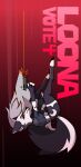 /co/ 2026 4_fingers 4chan 4chan_anon absurd_res anthro arm_tuft armwear bare_shoulders bent_legs big_tail black_armwear black_bottomwear black_bridal_gauntlets black_claws black_clothing black_collar black_ears black_eyebrows black_legwear black_nose black_shorts black_tail black_thigh_highs blue_clothing blue_crop_top blue_shirt blue_topwear bottomwear bridal_gauntlets canid canid_demon canine character_name cheek_tuft claws closed_frown clothed clothed_anthro clothed_female clothing collar crescent_(shape) crop_top curved_eyebrows demon digital_drawing_(artwork) digital_media_(artwork) digitigrade elbow_tuft english_text extended_arms eyebrow_piercing eyebrows eyelashes facial_piercing facial_tuft feet female finger_claws fingers flowing_hair frown fully_clothed fully_clothed_anthro fully_clothed_female fur fur_tuft gradient_background grey_body grey_fur grey_hair gun hair hellaverse hellhound helluva_boss hi_res holding_gun holding_object holding_ranged_weapon holding_weapon humanoid_hands iris legwear light_body light_fur light_hair long_eyebrows long_eyelashes long_hair looking_up loona_(helluva_boss) mammal midair mouth_closed ms._co_(4chan) multicolored_body multicolored_fur multicolored_tail multicolored_text mythological_canine mythological_creature mythology notched_ear number piercing pointy_ears prick_ears pupils ranged_weapon red_sclera serious shirt shooting shooting_gun shorts shoulder_tuft simple_background snout solo spiked_collar spikes tail text thick_thighs thigh_highs toe_claws toes topwear tuft two_tone_body two_tone_fur two_tone_tail two_tone_text unknown_artist weapon white_body white_eyes white_fur white_inner_ear white_tail