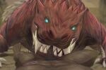 2026 3:2 balls bestiality big_teeth blue_eyes bodily_fluids capcom claws dark_body dark_skin digital_media_(artwork) digital_painting_(artwork) dominant dominant_feral duo erection fanged_wyvern fellatio feral feral_penetrated first_person_view genital_danger_play genitals hi_res human human_on_feral human_penetrating human_penetrating_feral human_pov interspecies larger_dom larger_male larger_penetrated looking_at_viewer lying male male/male mammal monster_hunter odogaron on_back oral oversized_oral painting_(artwork) penetration penile penis pokegontc pubes questionable_consent red_body saliva saliva_on_penis scales scalie scar sex size_difference smaller_male submissive submissive_human tail teeth