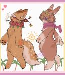 2026 absurd_res anthro antlers artist_name biped border brown_body brown_fur brown_hair cel_shading closed_smile countershading deer digital_drawing_(artwork) digital_media_(artwork) duo eyewear eyewear_on_head fabulous_beasts flower_necklace fluffy fluffy_tail fur glasses glasses_on_head gloves_(marking) hair handpaw hi_res horn lagomorph leg_markings leporid looking_at_viewer lunnanathalia male male_anthro mammal markings monotone_hair mostly_nude mostly_nude_anthro mostly_nude_male mouth_closed multicolored_body multicolored_fur paws purple_eyes rabbit scarf scarf_only scut_tail shaded short_hair short_tail sibuxiang_the_deer_(fabulous_beasts) side_view slim slim_anthro slim_male smile smoking_pipe socks_(marking) spots spotted_body spotted_fur star_glasses straight_hair tail tan_body tan_countershading tan_fur text tuye_(fabulous_beasts) twitter_handle two_tone_body two_tone_fur walking