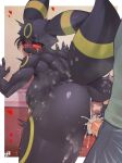 3:4 anthro anthro_penetrated anus areola big_breasts biped black_body black_fur bodily_fluids breasts cum cum_in_ass cum_in_vagina cum_inside eeveelution erection eyebrows female female_anthro female_penetrated fur generation_2_pokemon genital_fluids genitals hi_res human human_on_anthro human_penetrating human_penetrating_anthro interspecies male male/female male_penetrating male_penetrating_female mammal multicolored_body multicolored_fur nintendo nipples penetration penile penile_penetration penis pokemon pokemon_(species) red_sclera sex shaolin_bones tail tan_areola tan_nipples umbreon vaginal vaginal_penetration vulva