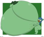 2026 6:5 absurd_res activision anonymous_artist areola artist_name belly big_areola big_belly big_breasts big_butt big_nipples blue_hair border breasts brown_mask butt cel_shading colored digital_media_(artwork) elf empty_eyes female green_areola green_background green_body green_ears green_nipples green_skin hair hand_on_belly hand_on_own_belly hi_res huge_areola huge_belly huge_breasts huge_nipples humanoid humanoid_pointy_ears hyper hyper_areola hyper_belly hyper_breasts hyper_nipples hyper_pregnancy looking_at_viewer mask navel nipples not_furry nude nude_female nude_humanoid outie_navel pointy_ears pregnant reathe shaded shortstack shortstack_female side_view simple_background skylanders solo stealth_elf_(skylanders) stretch_marks text thick_thighs white_border white_eyes