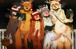 animal_genitalia animal_penis anthro antlers areola ball_size_difference balls basket bell bell_collar bella_hawthorne_(the-minuscule-task) big_penis blonde_hair blush book breasts brown_areola brown_body brown_fur brown_hair caroling casual_chastity cervine cervine_genitalia cervine_penis chastity_cage chastity_cage_only chastity_device chastity_device_only christmas christmas_clothing christmas_headwear clothing collar container dark_body dark_fur dark_hair darter_(the-minuscule-task) deer erection fur genital_size_difference genitals glowing glowing_nose grey_hair grin grinning_at_viewer group group_nudity gynomorph gynomorph/male hair hat headgear headgear_only headwear headwear_only hi_res holding_basket holding_book holding_container holding_object holidays horn huge_penis intersex intersex/male jewelry lakvi_(the-minuscule-task) looking_at_viewer male mammal mostly_nude navel necklace nervous nervous_smile new_world_deer nipples nude penis penis_size_difference pink_areola public public_nudity red_areola red_nose reindeer rue_(the-minuscule-task) santa_hat singing small_breasts smile smiling_at_viewer snout social_nudity takna_(the-minuscule-task) the-minuscule-task third-party_edit tribal tribal_jewelry tribal_necklace wearing_chastity_cage wearing_chastity_device white_body white_fur