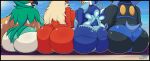 2026 absurd_res anthro avian beach big_breasts big_butt bikini black_body black_border blaziken blazkenzxy blonde_hair blue_body border breasts brown_body butt butt_squish camel_toe clothed clothing decidueye digital_drawing_(artwork) digital_media_(artwork) empoleon feathered_wings feathers female generation_3_pokemon generation_4_pokemon generation_7_pokemon generation_9_pokemon group hair hi_res huge_butt long_hair nintendo open_mouth outside pokemon pokemon_(species) presenting presenting_hindquarters quaquaval rear_view red_body signature squish swimwear tail tan_body tight_clothing two-piece_swimsuit white_body wings