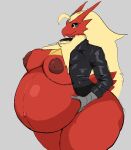 anthro areola avian belly big_belly big_breasts big_butt bird blaziken bodily_fluids breasts butt clothed clothing coat digital_media_(artwork) female female_anthro generation_3_pokemon hair half-closed_eyes hi_res holding_belly huge_breasts huge_butt huge_hips huge_thighs long_hair makuito narrowed_eyes nintendo nipples pokemon pokemon_(species) pregnant pregnant_anthro pregnant_female red_areola red_body red_nipples simple_background sketch smile solo tail thick_thighs topwear wide_hips