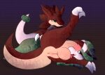 alphy_(greengayguy) anus ball_lick balls blush blush_lines bodily_fluids breloom claws cray_(taiden2) cum digital_media_(artwork) duo feral generation_1_pokemon generation_3_pokemon genital_fluids genitals half-closed_eyes hi_res humanoid_genitalia humanoid_penis licking male male/male narrowed_eyes nintendo open_mouth oral penis penis_on_face pokemon pokemon_(species) precum sandslash sex simple_background taiden2 tail tongue