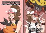 5_fingers after_sex anthro big_penis black_body blush bodily_fluids breasts brown_hair clothed clothed_female clothed_human clothing cum cum_in_mouth cum_inside cum_on_breasts cum_on_face dialogue duo emboar english_text eyes_closed female female_human fingers generation_5_pokemon genital_fluids genitals hair hat headgear headwear heart_symbol hi_res hilda_(pokemon) human human_focus human_on_anthro humanoid_hands interspecies male male/female male_anthro mammal mind_break multicolored_body nintendo not_furry_focus orange_body penis pokemon pokemon_(species) pokephilia solo_focus tattoo teeth tepig text topwear white_clothing white_topwear wingedwasabi
