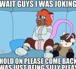 ankle_cuffs anthro asylum brown_body brown_fur clothed clothing cuff_(restraint) diaper ear_piercing english_text eyewear female footwear fur glasses hair hi_res kuri_kobayashi looking_at_viewer mammal meme mouse mouth_plug murid murine muzzle_(object) muzzled notched_ear orange_hair padded_room piercing pillow pink_diaper pink_inner_ear pink_tail plushie restraints rodent rutmouse shoes sitting sitting_on_ground slippers solo straitjacket tail text wearing_diaper wearing_glasses white_body white_fur