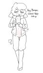 2026 abigrock absurd_res anthro belly_nipples bottomless bovid caprine clothed clothing dialogue emile_(lupopossum) eyebrows female fingers_together genitals heart_symbol hi_res jacket jacket_only mammal narrowed_eyes navel offscreen_character raised_eyebrow sheep simple_background sketch smile solo text topwear topwear_only vulva