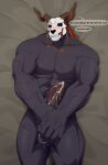 absurd_res balls big_muscles big_pecs big_penis blush bodily_fluids bone cum dialogue digital_drawing_(artwork) digital_media_(artwork) dylan_doses elias_ainsworth english_text erection genital_fluids genitals hi_res horn huge_pecs humanoid_genitalia humanoid_penis lying male muscular muscular_male nude on_back pecs penis red_eyes skull skull_head solo sweat text the_ancient_magus'_bride tongue tongue_out vein veiny_muscles veiny_penis