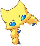 4_eyes afterglow_ampharos alpha_channel arachnid arthropod blue_claws blue_eyes cheek_tuft claws facial_tuft fluffy fur generation_5_pokemon glistening glistening_eyes joltik multi_eye nintendo pokemon pokemon_(species) signature spider tick_(arachnid) tuft yellow_body yellow_fur