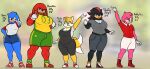 age_difference amy_rose anthro athletic_wear big_breasts boots bottomwear bracelet breasts canid canine character_name chart cleavage clothed clothing collared_shirt crossgender dark_body dark_skin ear_piercing ear_ring echidna eulipotyphlan european_hedgehog female fist footwear fox ftm_crossgender gesture gold_(metal) gold_bracelet gold_ear_ring gold_jewelry group gym_bottomwear gym_shorts hand_gesture hedgehog height_chart hi_res hoop_ear_ring huge_breasts jewelry knuckles_the_echidna looking_at_viewer male mammal mature_female miles_prower model_sheet monotreme mtf_crossgender older_female one_eye_closed open_mouth open_smile overalls oystercatcher7 piercing pointing red_fox ring_piercing sega shadow_the_hedgehog shirt shoes shorts small_breasts smile sneakers sonic_the_hedgehog sonic_the_hedgehog_(series) t-shirt tank_top text thick_thighs topwear true_fox wide_eyed wide_hips wink winking_at_viewer younger_female younger_male