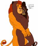  2015 abs age_difference anal anal_penetration anthro anthrofied black_nose brown_fur crotch_grab dialogue disney duo english_text feline from_behind fur green_eyes grope koutou kovu lion male male/male mammal mane mufasa muscles navel nipples nude open_mouth oragne_fur orange_fur penetration pink_nose raised_arm red_eyes red_fur standing teeth text the_lion_king 